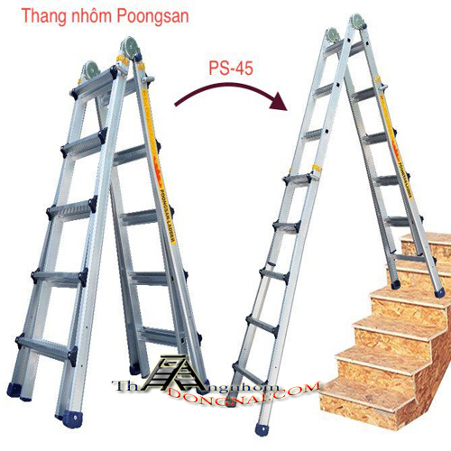  Thang Nhôm Gấp Trượt PoongSan PS-45