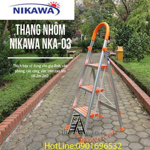  Thang Nhôm Ghế 3 Bậc Nikawa NKA-03