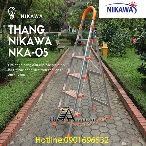  Thang Nhôm Ghế 5 Bậc Nikawa NKA-05