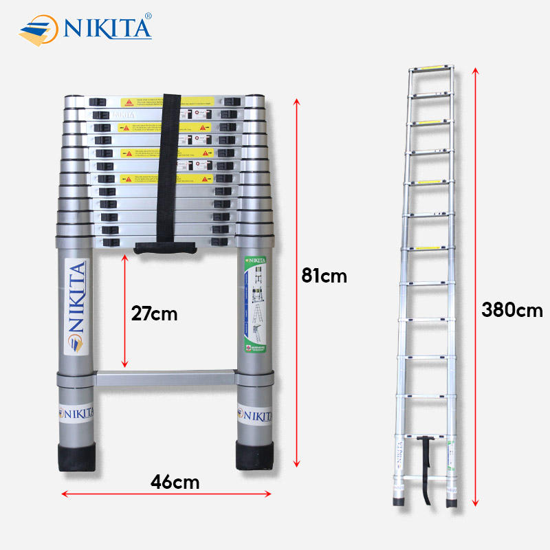 THANG RÚT ĐAI NHÔM CAO CẤP NIKITA NKT-R38N